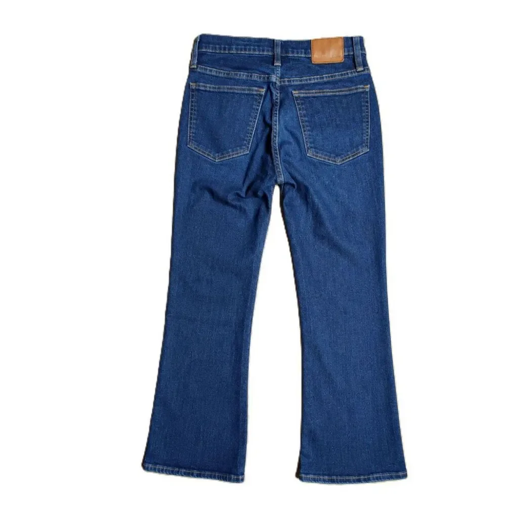 J.Crew Billie Demi Boot Crop Jeans Women's 27 High Rise Dark Wash Stretch Denim